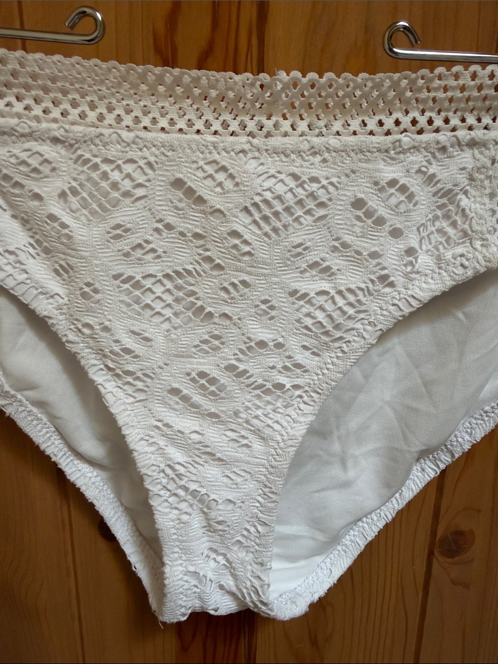 NWT! BECCA White Crochet Bikini Swim Brief - Picture 2 of 6